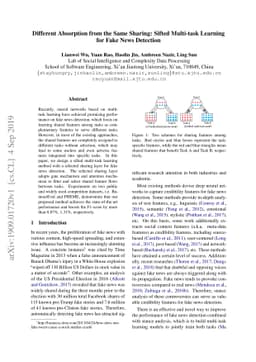 Different Absorption from the Same Sharing: Sifted Multi-task Learning
  for Fake News Detection