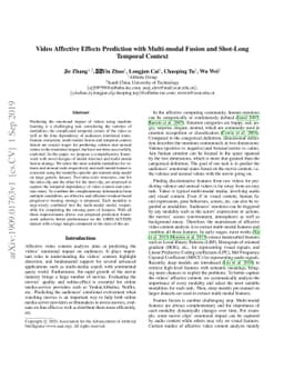Video Affective Effects Prediction with Multi-modal Fusion and Shot-Long
  Temporal Context