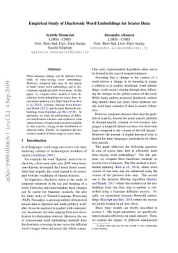 Empirical Study of Diachronic Word Embeddings for Scarce Data