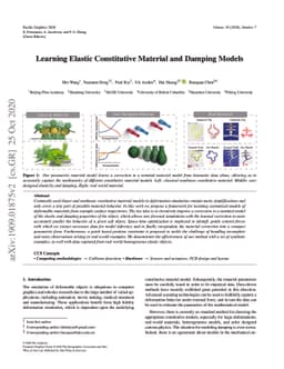 Learning Elastic Constitutive Material and Damping Models
