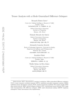 Tensor Analysis with n-Mode Generalized Difference Subspace