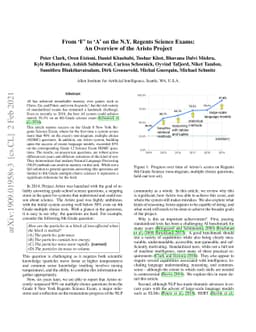From 'F' to Á' on the N.Y. Regents Science Exams: An Overview of the
  Aristo Project