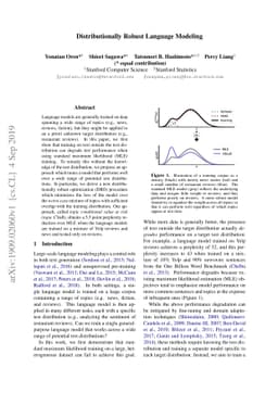 Distributionally Robust Language Modeling