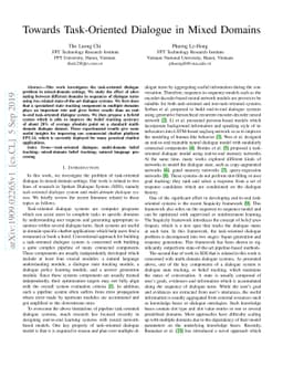Towards Task-Oriented Dialogue in Mixed Domains