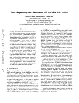 Source Dependency-Aware Transformer with Supervised Self-Attention