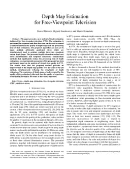 Depth Map Estimation for Free-Viewpoint Television