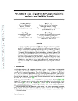 McDiarmid-Type Inequalities for Graph-Dependent Variables and Stability
  Bounds