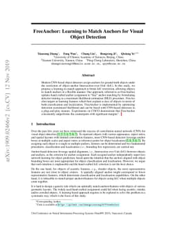FreeAnchor: Learning to Match Anchors for Visual Object Detection