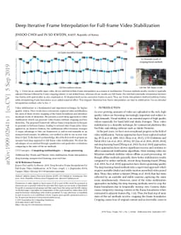 Deep Iterative Frame Interpolation for Full-frame Video Stabilization