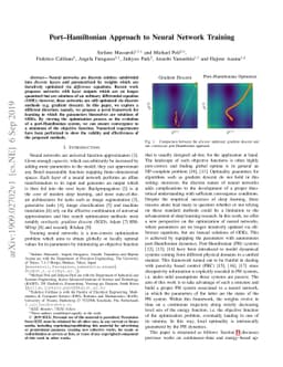 Port-Hamiltonian Approach to Neural Network Training