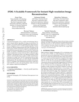 iFDK: A Scalable Framework for Instant High-resolution Image
  Reconstruction