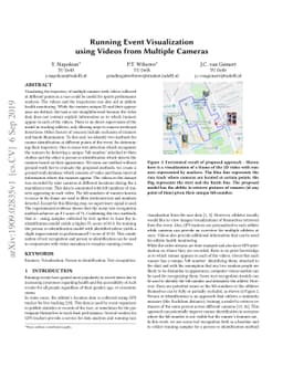 Running Event Visualization using Videos from Multiple Cameras