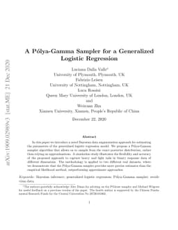 A Pólya-Gamma Sampler for a Generalized Logistic Regression