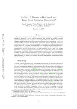 SocNav1: A Dataset to Benchmark and Learn Social Navigation Conventions