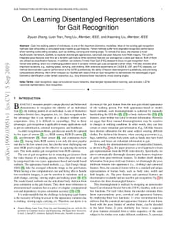 On Learning Disentangled Representations for Gait Recognition