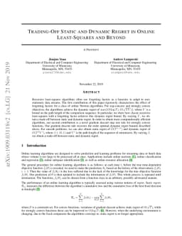 Trading-Off Static and Dynamic Regret in Online Least-Squares and Beyond