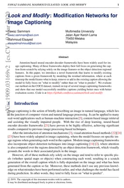 Look and Modify: Modification Networks for Image Captioning