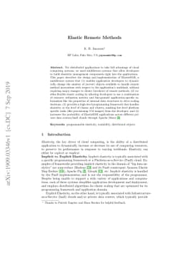 Elastic Remote Methods