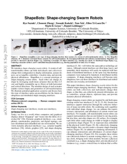 ShapeBots: Shape-changing Swarm Robots
