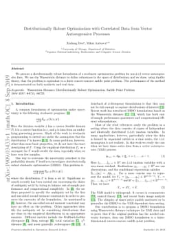 Distributionally Robust Optimization with Correlated Data from Vector
  Autoregressive Processes