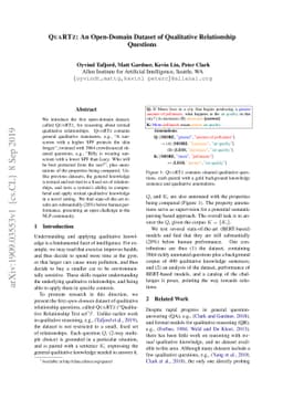QuaRTz: An Open-Domain Dataset of Qualitative Relationship Questions