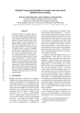 Clickbait? Sensational Headline Generation with Auto-tuned Reinforcement
  Learning
