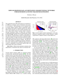 Impulse Response Data Augmentation and Deep Neural Networks for Blind
  Room Acoustic Parameter Estimation