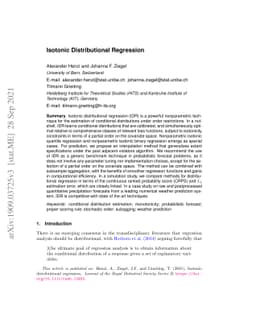 Isotonic Distributional Regression