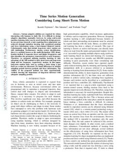 Time Series Motion Generation Considering Long Short-Term Motion