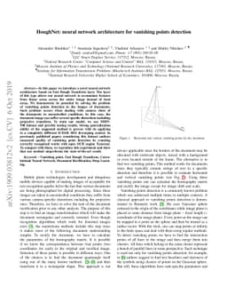 HoughNet: neural network architecture for vanishing points detection