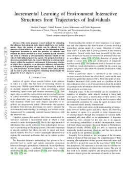 Incremental learning of environment interactive structures from
  trajectories of individuals