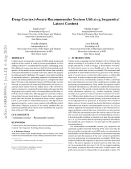 Deep Context-Aware Recommender System Utilizing Sequential Latent
  Context