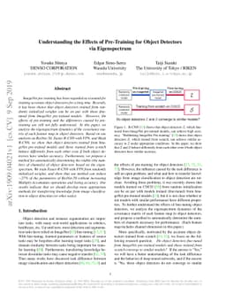 Understanding the Effects of Pre-Training for Object Detectors via
  Eigenspectrum