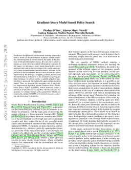 Gradient-Aware Model-based Policy Search