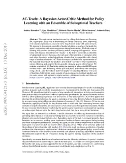 AC-Teach: A Bayesian Actor-Critic Method for Policy Learning with an
  Ensemble of Suboptimal Teachers