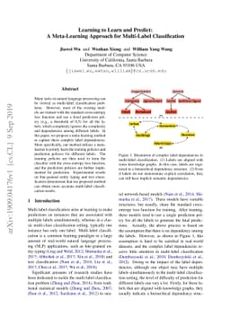 Learning to Learn and Predict: A Meta-Learning Approach for Multi-Label
  Classification