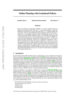 Online Planning with Lookahead Policies