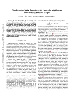 Non-Bayesian Social Learning with Uncertain Models over Time-Varying
  Directed Graphs