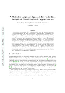 A Multistep Lyapunov Approach for Finite-Time Analysis of Biased
  Stochastic Approximation