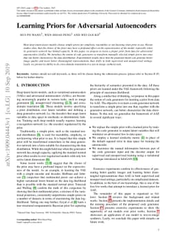 Learning Priors for Adversarial Autoencoders