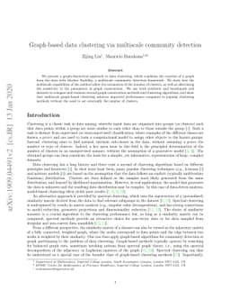 Graph-based data clustering via multiscale community detection