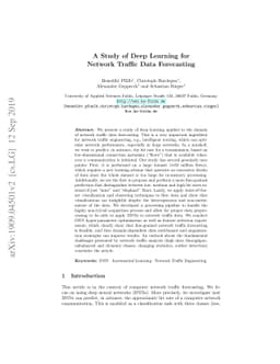 A Study of Deep Learning for Network Traffic Data Forecasting