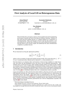 First Analysis of Local GD on Heterogeneous Data