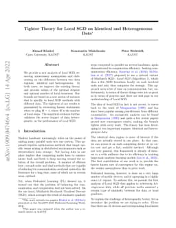 Tighter Theory for Local SGD on Identical and Heterogeneous Data