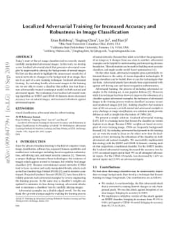Localized Adversarial Training for Increased Accuracy and Robustness in
  Image Classification