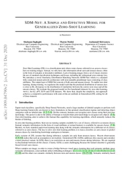 SDM-Net: A Simple and Effective Model for Generalized Zero-Shot Learning