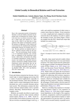 Global Locality in Biomedical Relation and Event Extraction