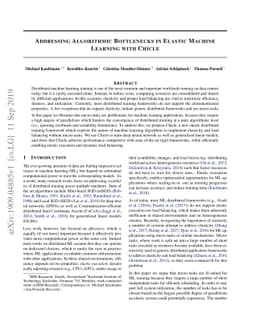 Addressing Algorithmic Bottlenecks in Elastic Machine Learning with
  Chicle
