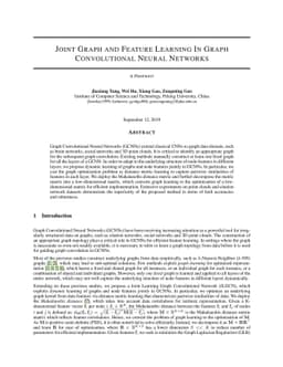 Joint Learning of Graph Representation and Node Features in Graph
  Convolutional Neural Networks