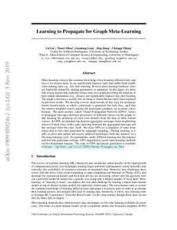 Learning to Propagate for Graph Meta-Learning